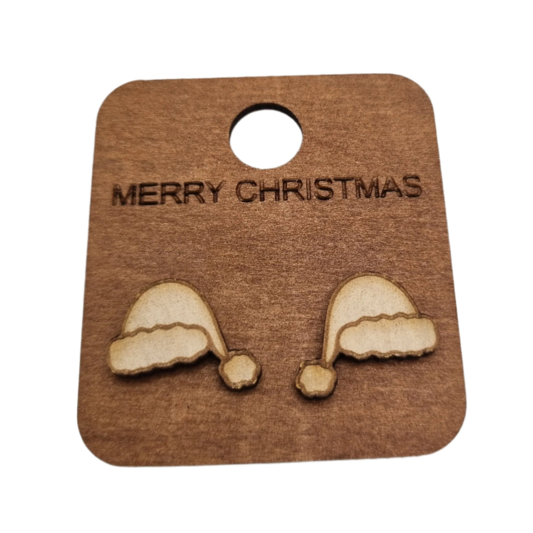 Wooden Christmas Earrings