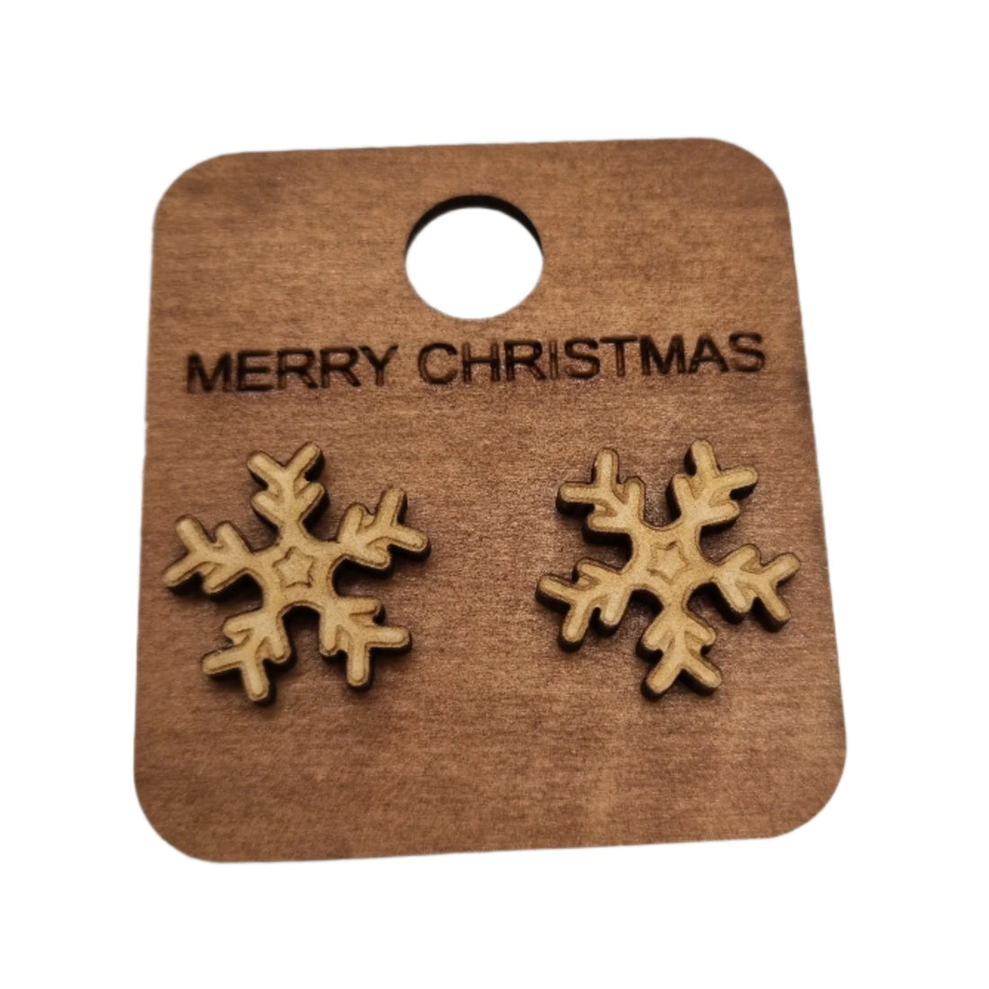 Wooden Christmas Earrings