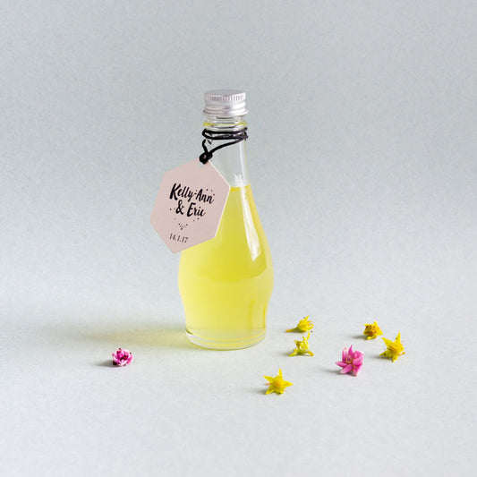 Long Neck Limoncello (Fill Your Own) Alcohol Bottle Favours - Custom Favours