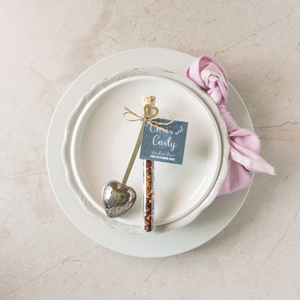 Tea Infuser Test Tube wedding bonbonniere - Custom Favours